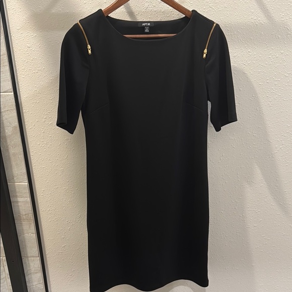 Apt. 9 Black and Gold Sheath Mini Dress - Picture 1 of 3